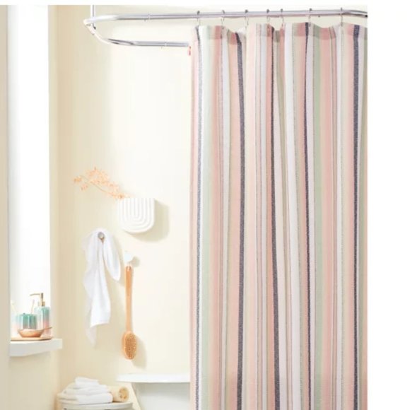 Wild Sage Bath Wild Sage 72inch X 86inch Faye Woven Stripe Shower